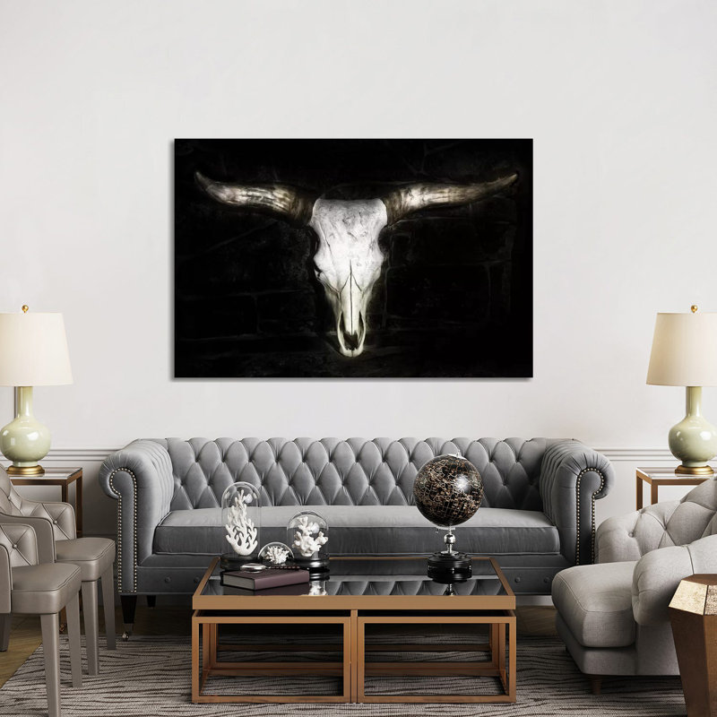 Cow Skull by PHBurchett - Wrapped Canvas Print, 152.5 cm H x 101.5 cm W