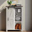 Farmhouse 5 Drawers Dresser Storage Cabinet Chest With Barn Doors