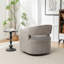 Fauteuil demi-tonneau pivotant en velours de 27,6 po Fumiyo-1921688362