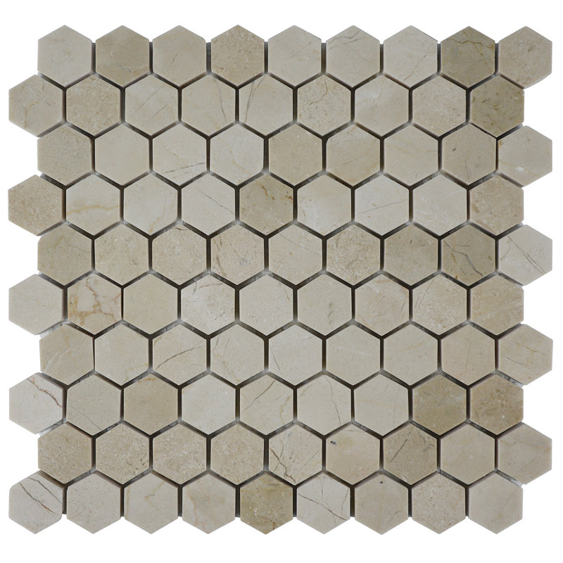 Hinkel 12" x 12" Natural Stone Honeycomb Wall Tile