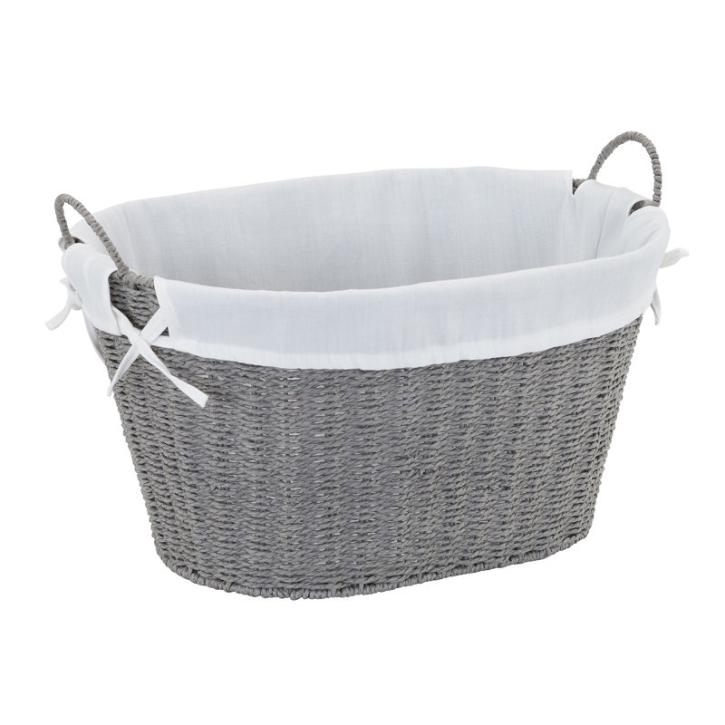 Wicker Laundry Basket with Handles, Handwoven Willow, Removable and Washable Liner, Great for Carrying Laundry or Storing Linens