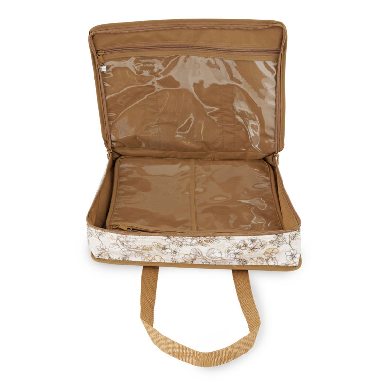 Dritz All-Purpose Project Organizer Bag, Soft Beige Floral