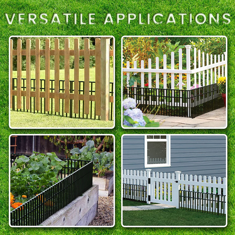 BOSSIN Black Metal Fencing & Reviews | Wayfair