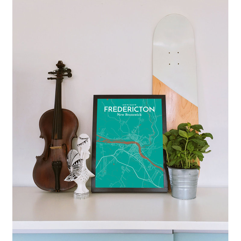« fredericton city map », impression, H 20 po x l 16 po