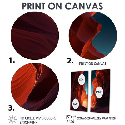 Magical Lower Canyon II - Art mural traditionnel 2 panneaux