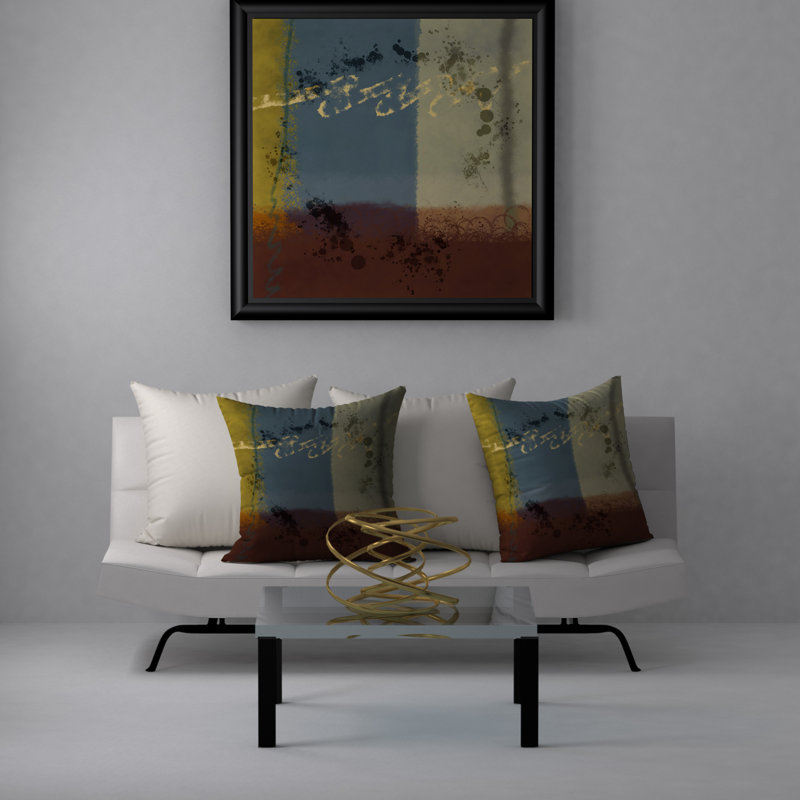 Abstract Reversible Throw Pillow, 20" x 20"