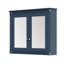 Armoire de salle de bain murale moderne avec deux miroirs et rangement réglable