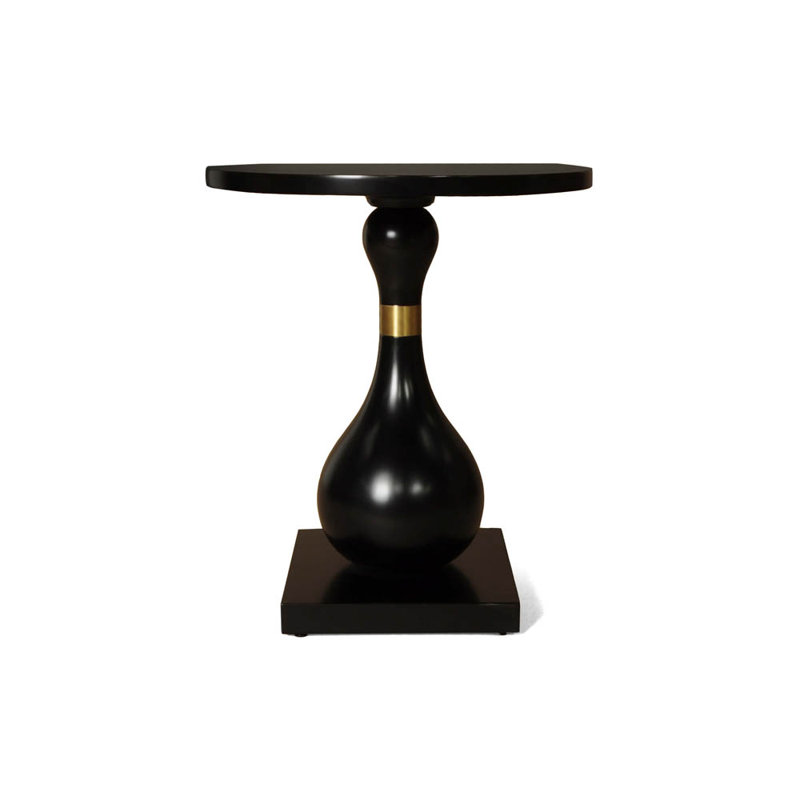 Anaan Block End Table, Black, Black