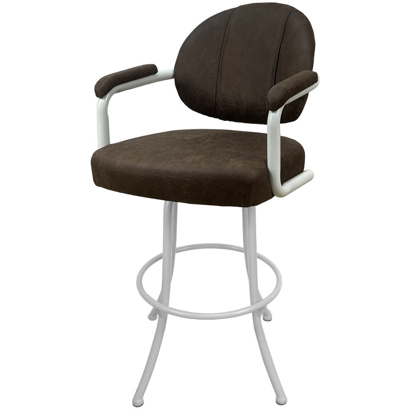 Comptoir pivotant, tabouret de bar et très grand Raddi, Blanc, Très haute (assise de 34 po de hauteur)