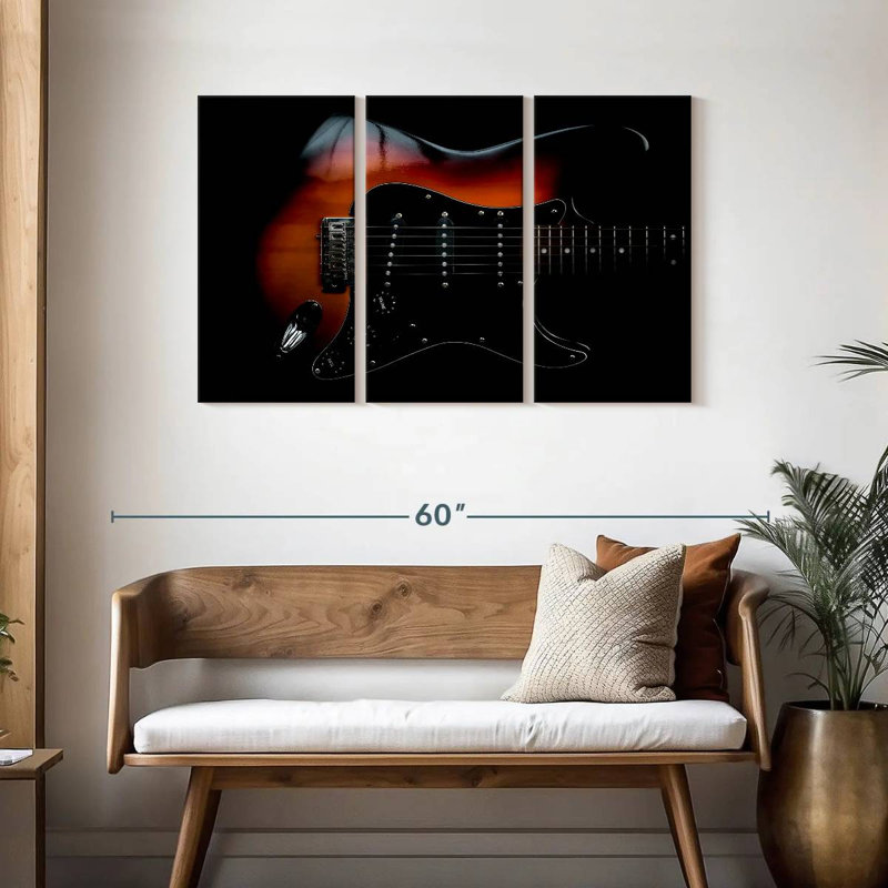 Guitare électrique élégante Abarca, H 28 po x l 45 po