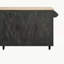 Îlot de cuisine 51,2 po à motif sergé rayé et texturé avec abattant, îlot de cuisine sur roulettes avec support de rangement interne, chariot de cuisine roulant avec porte-serviettes pour la cuisine, noir-361891313