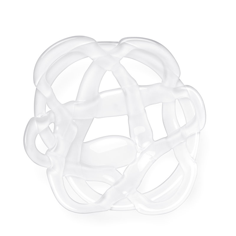 Basket Crystal Decorative Plate, Small (3" H x 12" W x 12" D), Red