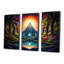 Tarsem - Ensemble de salon mural art abstrait paysage-108316654-108316657