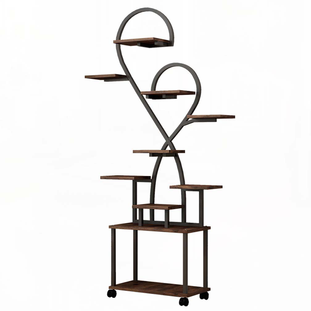 HUONA Plant Stand 5 Tier Plant Display Stand Potted Plant Rack Flowerpot Iron Holder Multi Layer Plant Shelf Potted Vase Green Plant Planting Indoor
