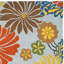 Tapis bleu / multicolore touffeté à la main Carolette-1143076426