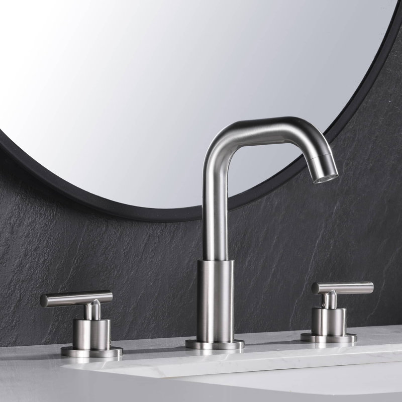 Widespread 2-handle Bathroom Faucet, Brushed Nickel