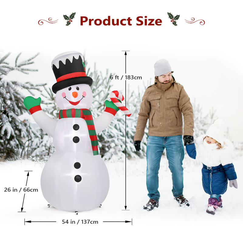 Bonhomme de neige de Noël gonflable
