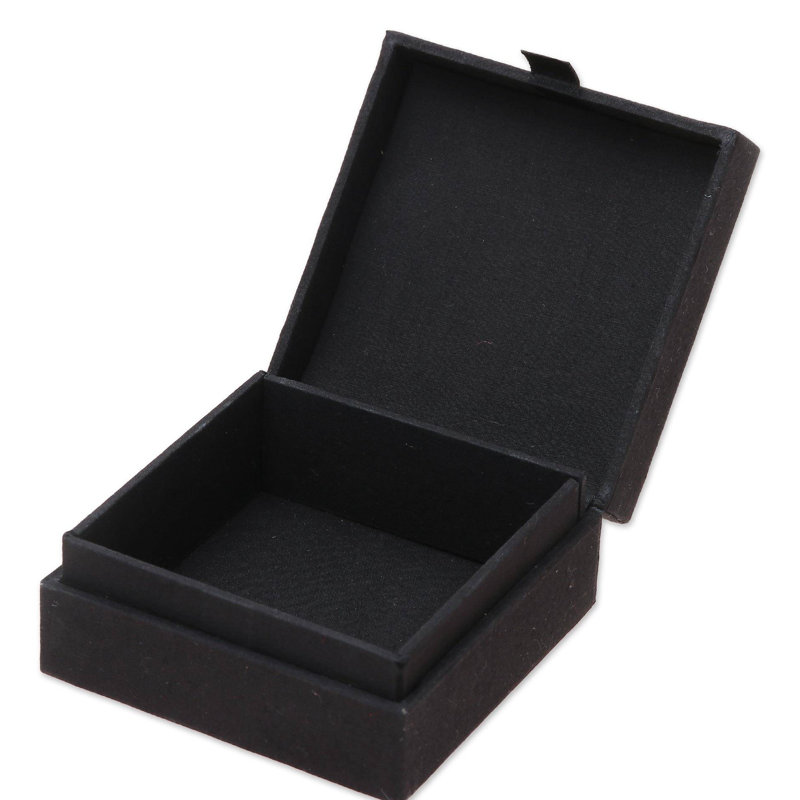 Boîte à bijoux en coton Midnight Blooms