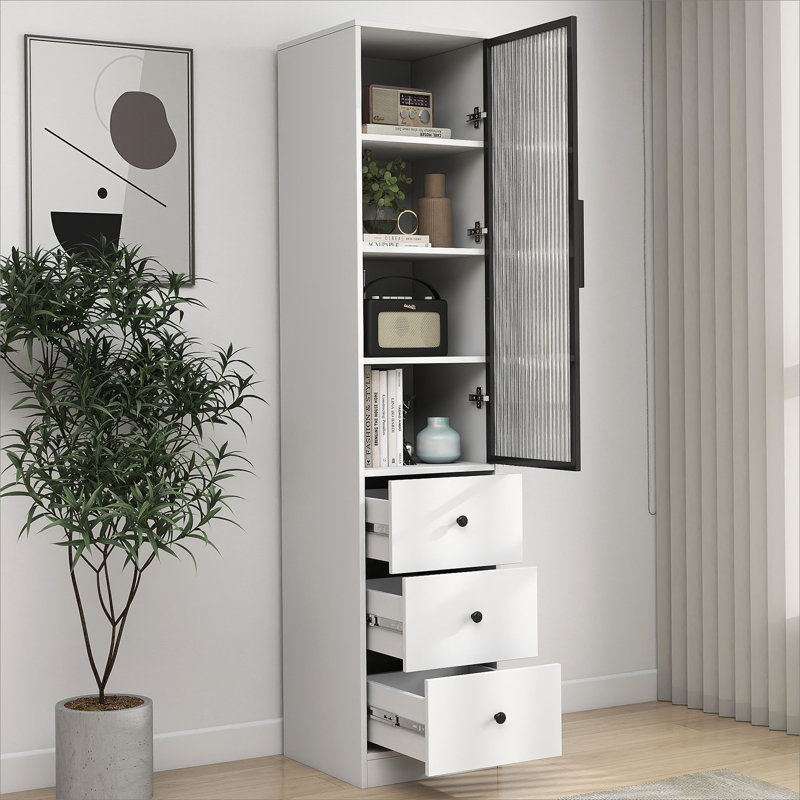Armoire de rangement élégante blanche - Organisateur moderne et spacieux pour n'importe quelle pièce