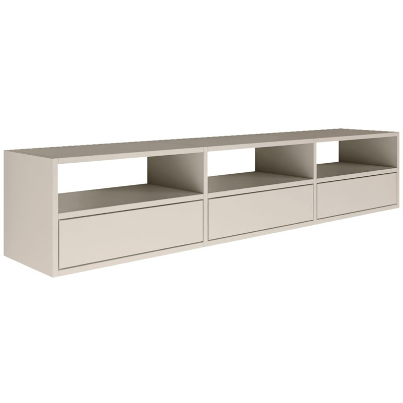 Takiea Unfinished TV Stand for TVs up to 65", Cream