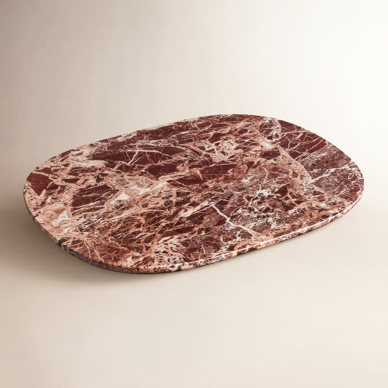 Delicious Marble Decorative Tray, 1" H x 16" W x 13" D, Cherry Marble
