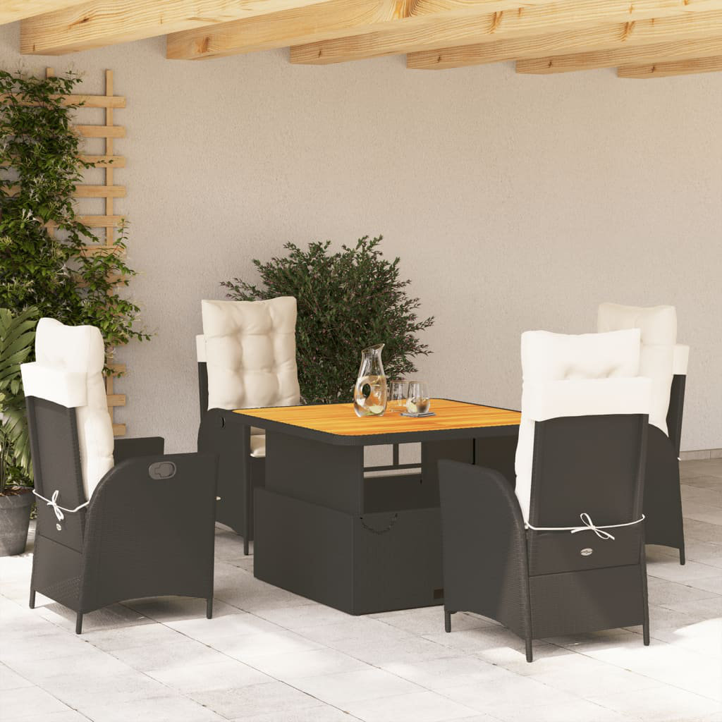 4-Sitzer Lounge-Set Algar aus Polyrattan mit Kissen