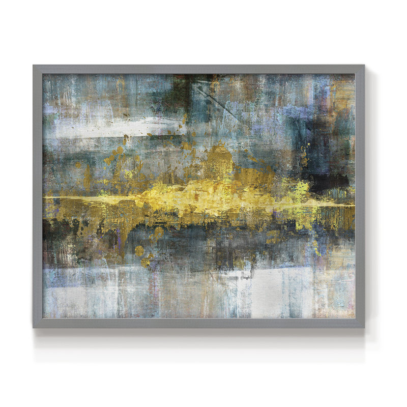Frequency -Framed Print - Restickable, 16" H x 20" W, Grey