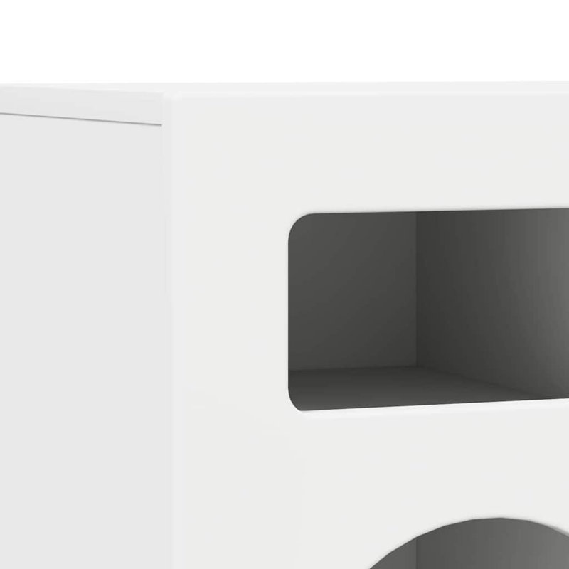 Unfinished TV Stand, 40cm H x 80cm L x 35cm W, White