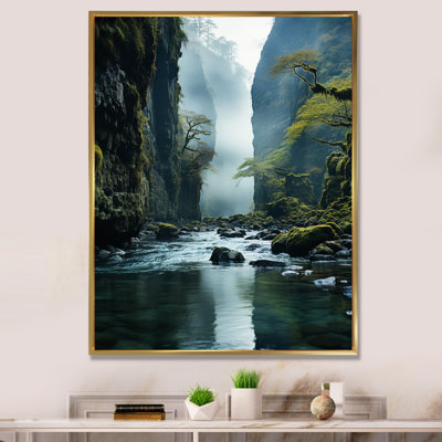 " USA Columbia River Canyon Gorge " Mixed Media and Color Photography Print