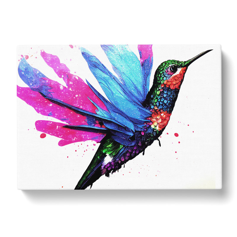 Hummingbird Splash Vol.1 Abstract - Wrapped Canvas, 50cm H x 76cm W x 3cm D