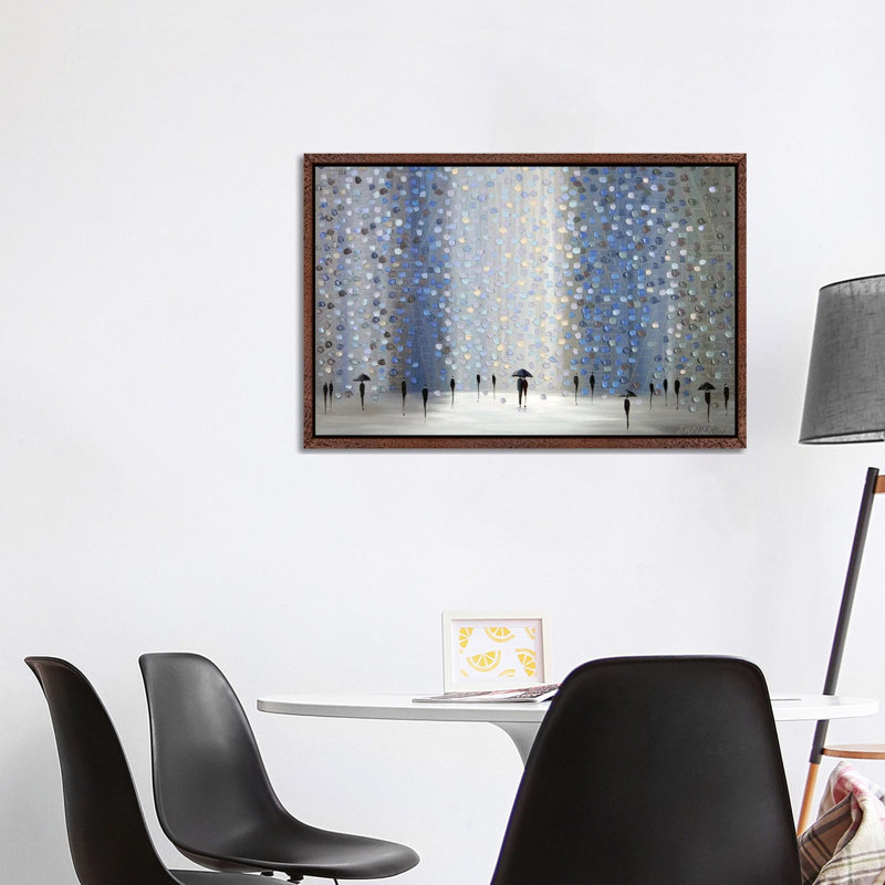 Rainy Morning by Ekaterina Ermilkina - Painting on Canvas, Brown Floater Framed, 66.04cm H x 101.6cm W x 3.81cm D