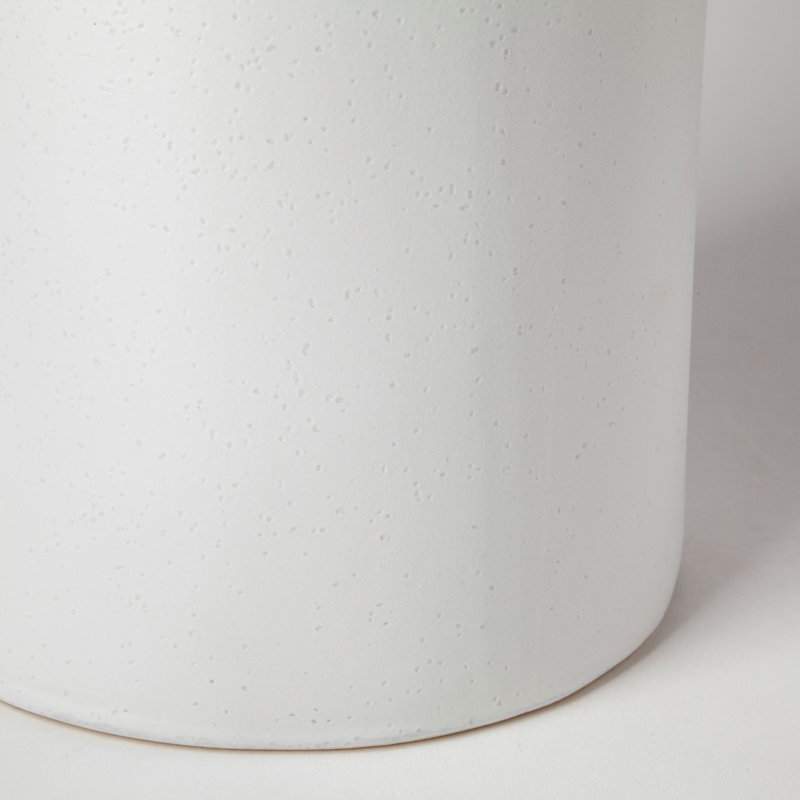 Black And White Pinstripe Narrow Ceramic Vase With Modern Minimalist Design