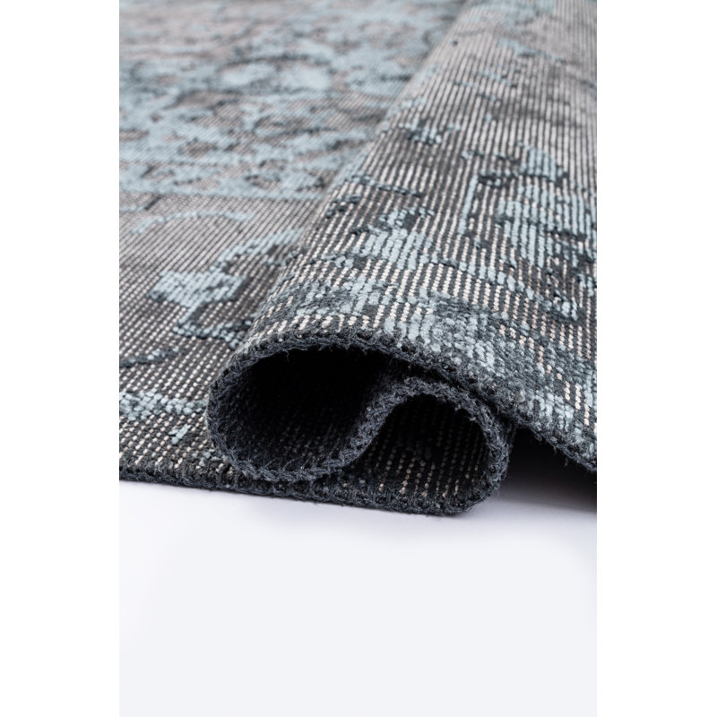 Rapture Gray/Blue Luxury Area Rug, Rectangle 7'10" x 11'2"