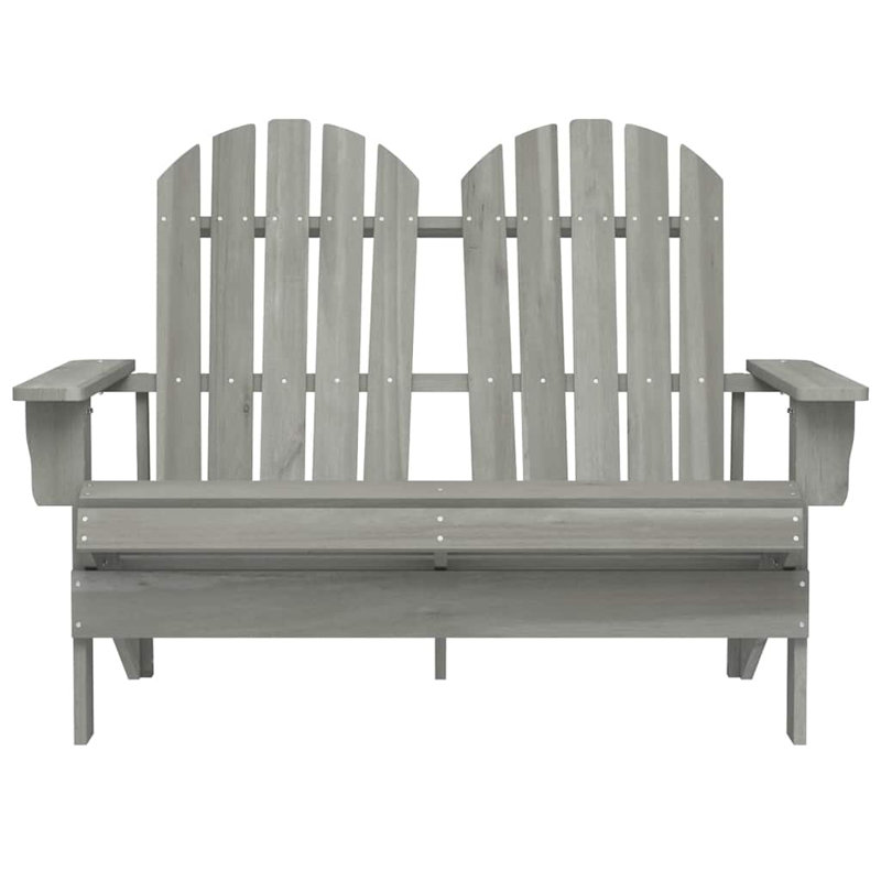 Chaise Adirondack en bois massif Ahaan, gris