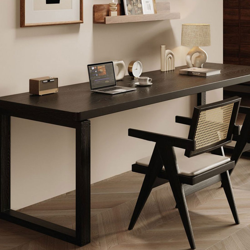 Bureau moderne et simple en bois massif, H 29,53 po x l 62,99 po x P 23,62 po