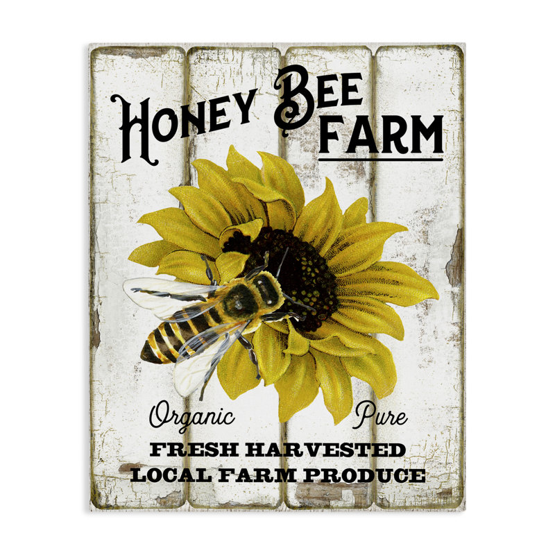 Art mural sur toile «Honey Bee Farm» par Creatif Belle bp-597_CN, H 30 po x l 24 po