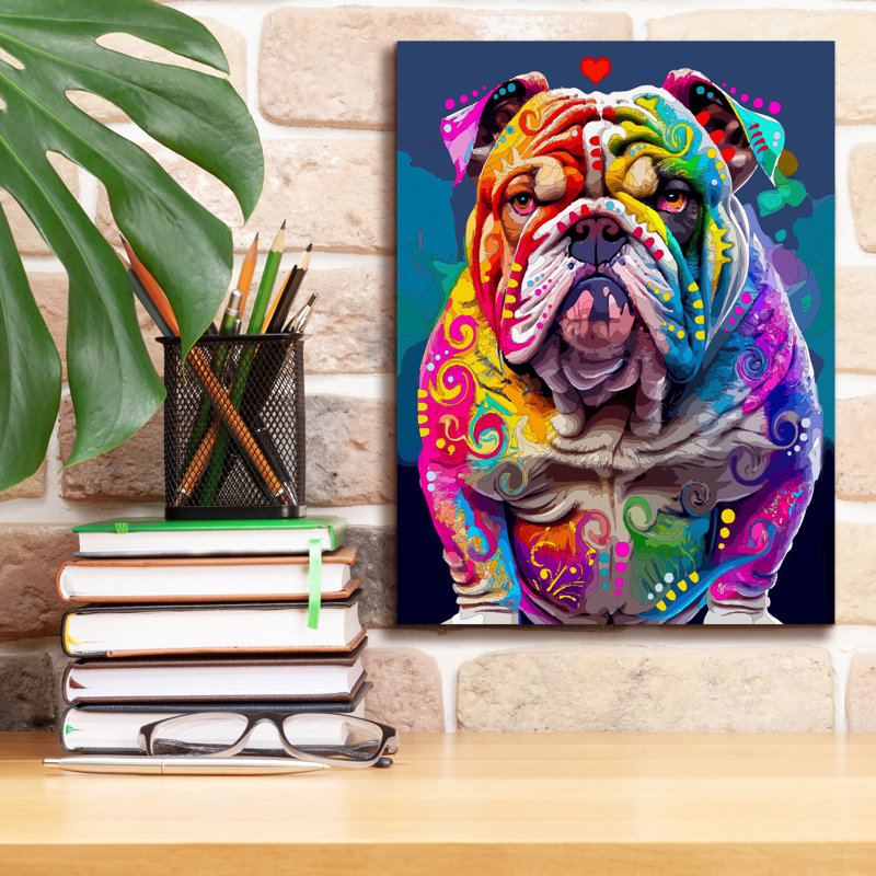 «The Unhumorable Bulldog» par Dean Russo, H 16 po x l 12 po