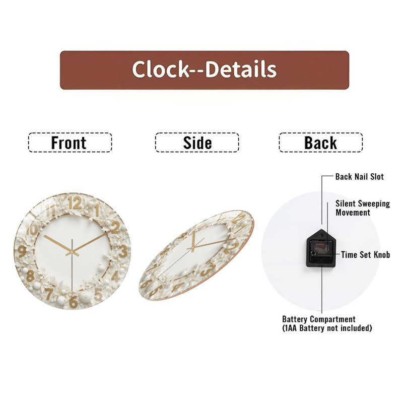 Horloge murale 12 po