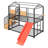 Allegonde Kids Twin Over Twin Bunk Bed-701799310