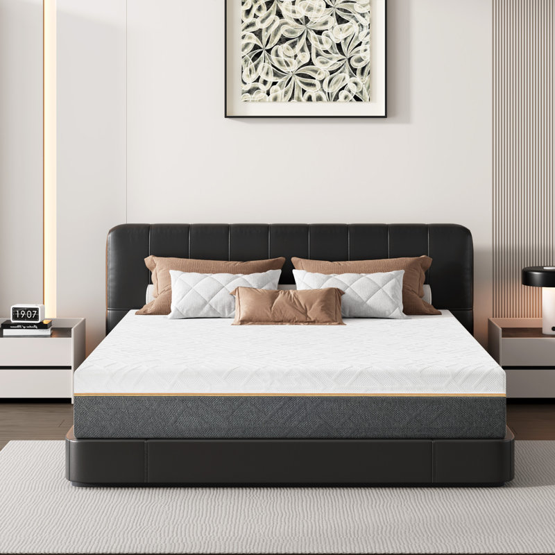 Memory Foam Mattress In A Box With Comfort Foam For Pressure Relief & Body Support & Cool Night Sleep,Green Tea Gel Infused Foam Mattress