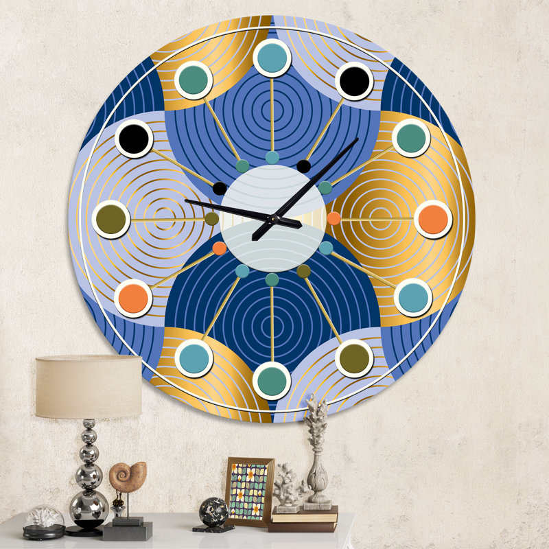 Horloge murale rétro Mid-Century, Moyenne