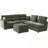 U-Shaped Sectional Sofa With Movable Ottoman, Two USB Ports And A Phone Holder-1263237426