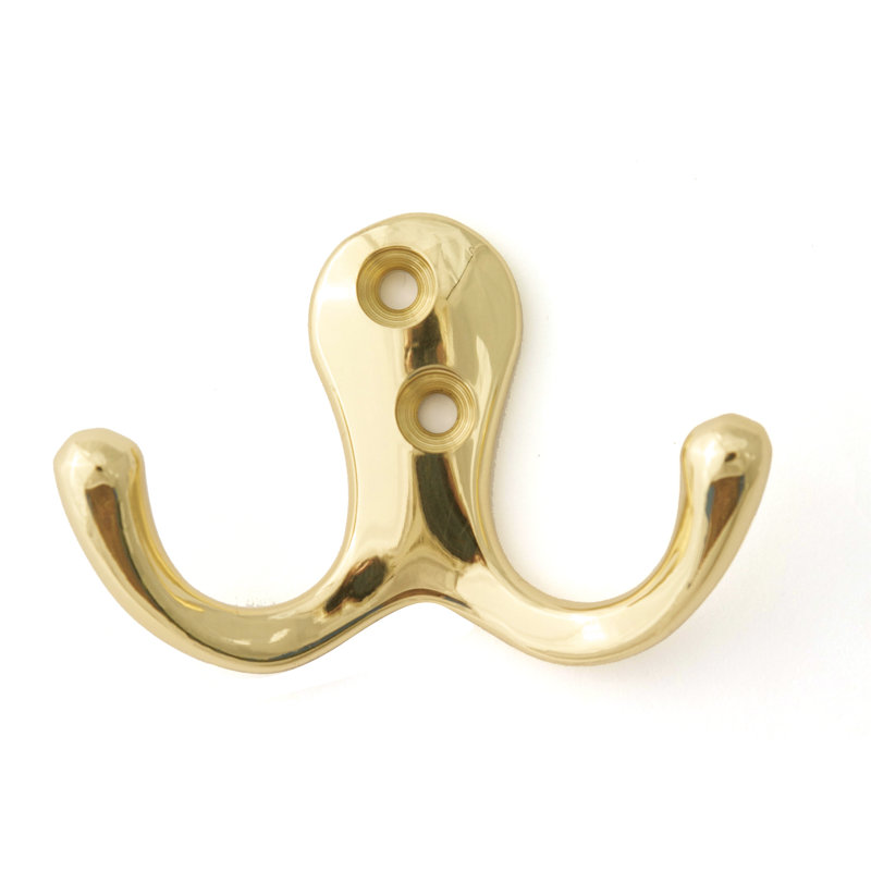 Embassy Robe Hook, Polished Brass