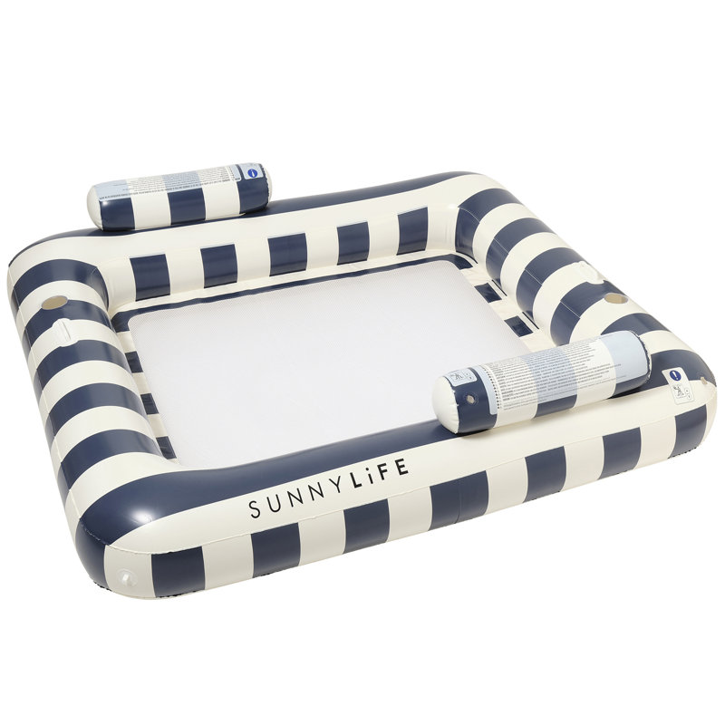 Hamac flottant de luxe: Le week-end - Rayures bleu marine