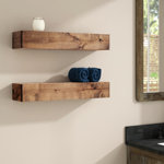 2-Piece Solid Wood Rectangle Floating Shelf