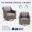 Ensemble de chaises et de table d'appoint pivotantes d'extérieur Jenesys - Durable, confortable pour les patios et les cours arrière-440889607