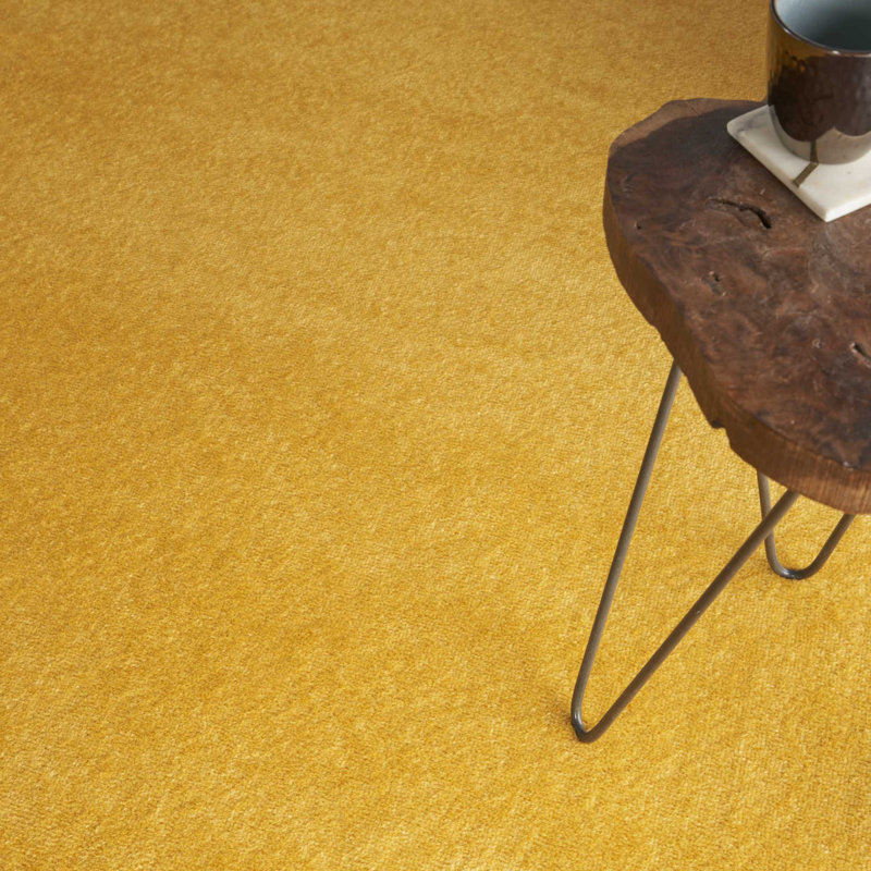 Tapis jaune uni Mullican Sandy, Rectangle 4 pi x 6 pi
