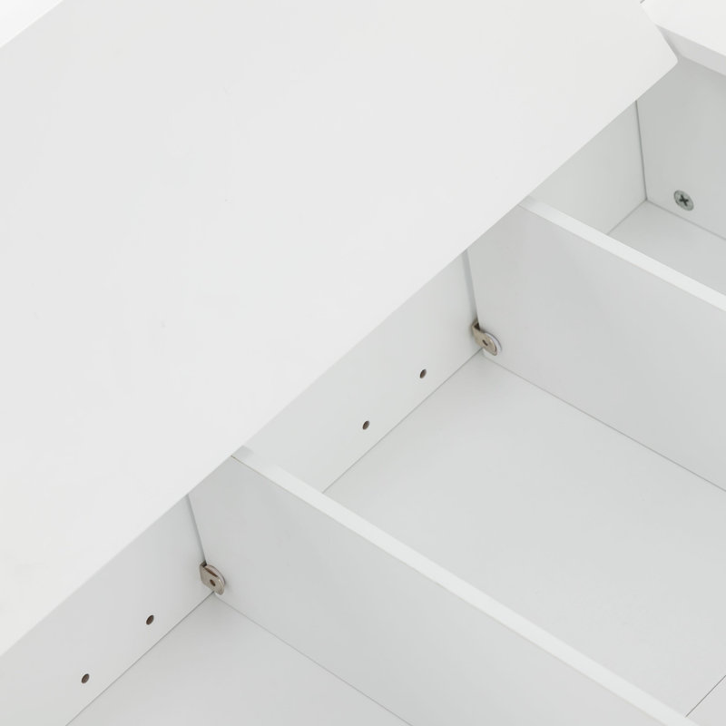 Coster 26" Bathroom Cabinet Storage Cabinet with Adjustable Shelf, 26" H x 22" W x 8" D, White