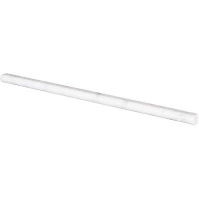 Bianco Carrara 12 in. L x 0.5 in. W Marble Round Tile Trim