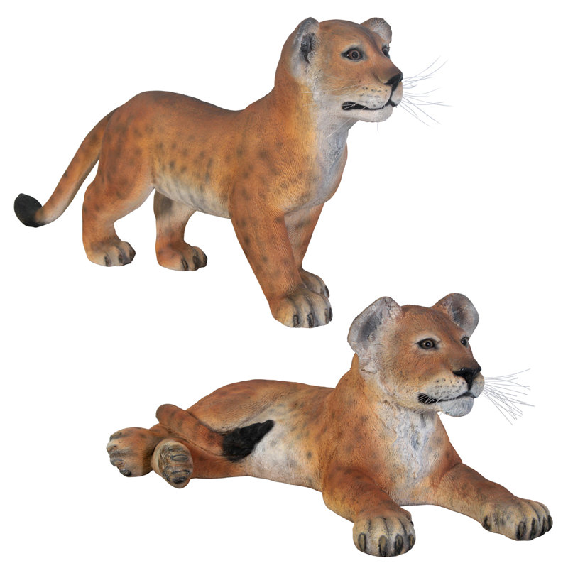 Grand-Scale Lion Cub Statue